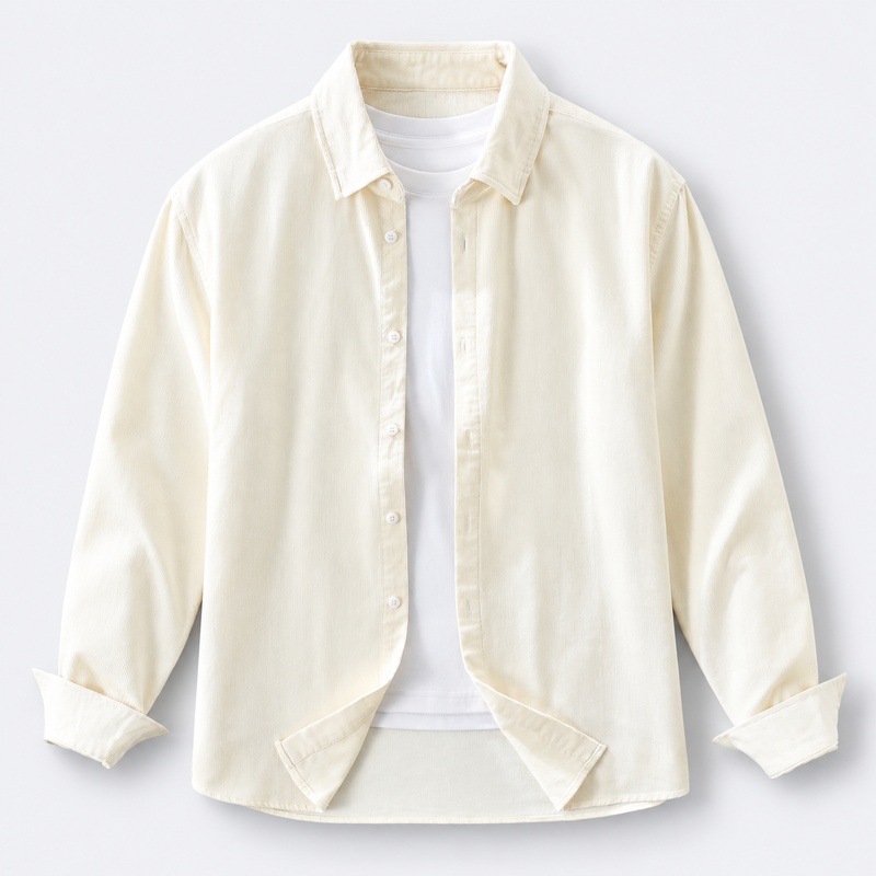 Corduroy Button Up Shirt Men - Chemise en velours côtelé 100 %
