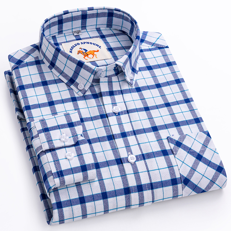 Oxford Cotton Casual Shirt Business - Nouveaux chemisiers pour hommes, taille 5XL,
