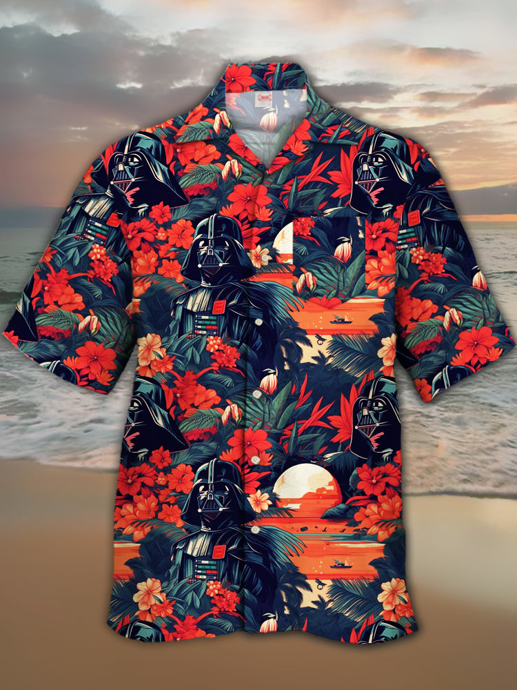 Vintage Hawaiian Floral Shirt - Chemise hawaïenne à manches courtes et
