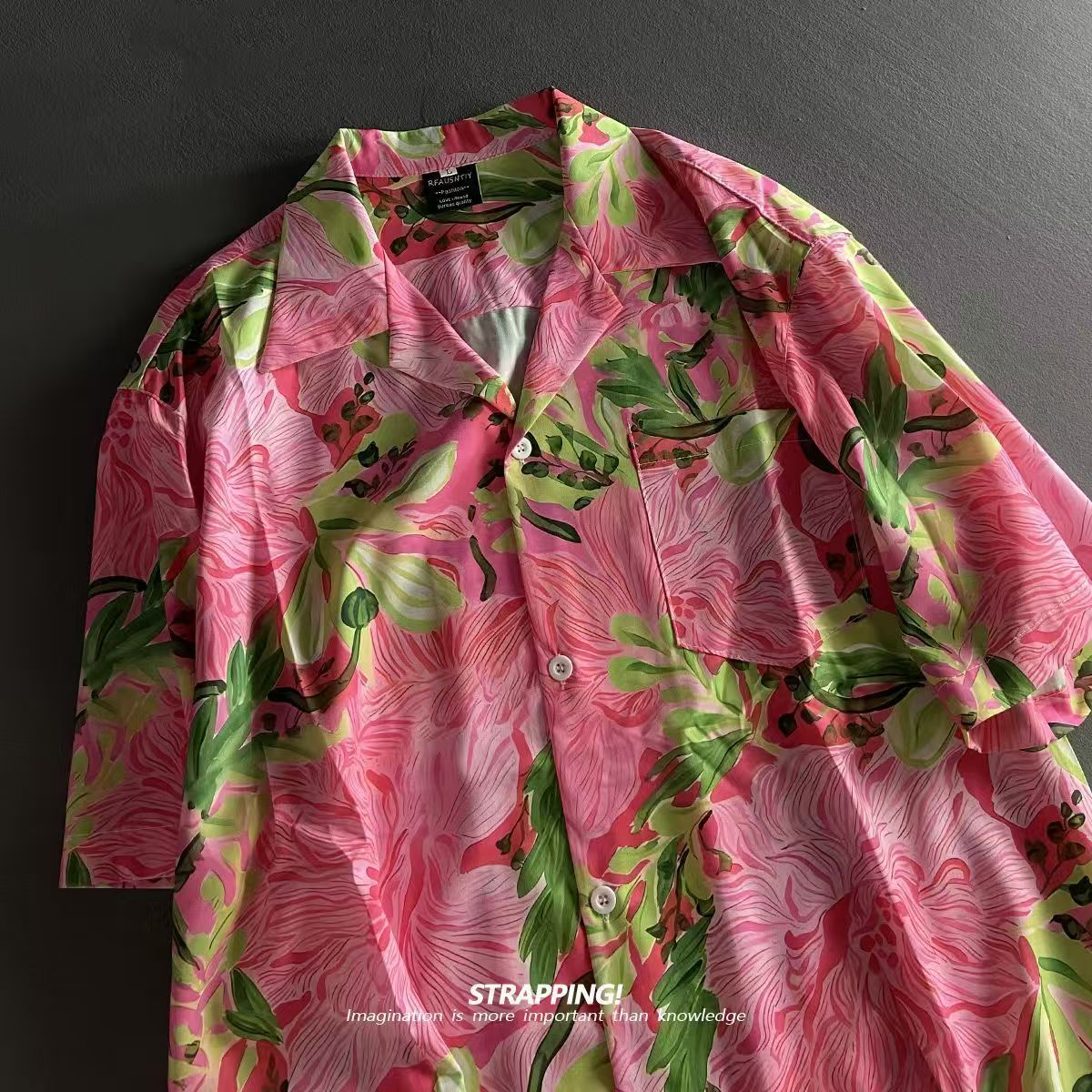 Vintage Hawaiian Floral Shirt - Chemises hawaïennes à col cubain pour