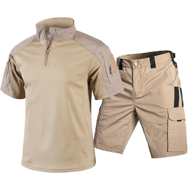 Tactical Military Shirt Cargo - Ensemble T-shirt tactique à manches courtes