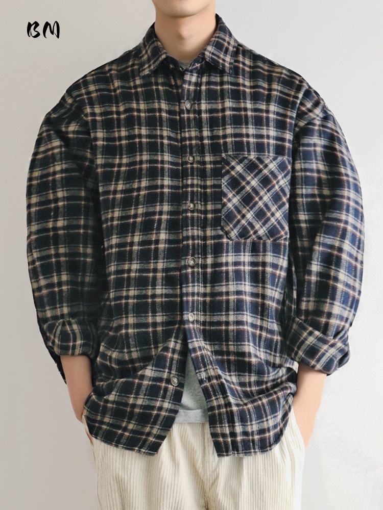 ‌ Chemise japonaise Vintage en - Flannel Plaid Shirt Heavy Weight avis et prix