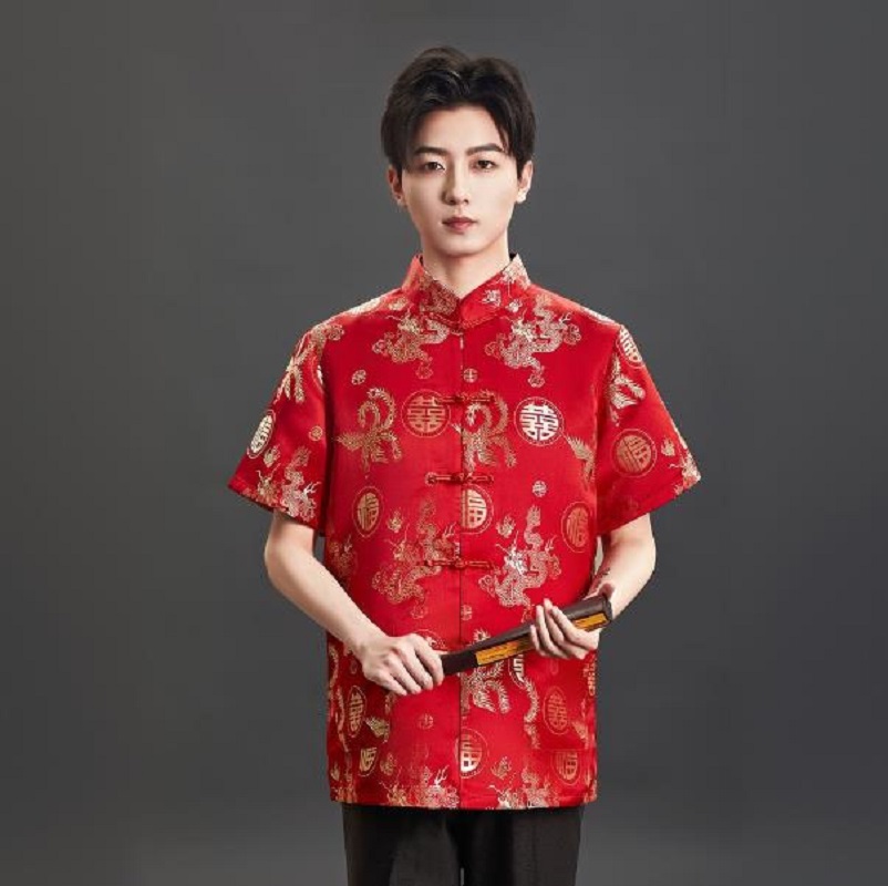Nouveau T-shirt Tang en satin  - Mens Satin Silk Dress Shirt avis et prix