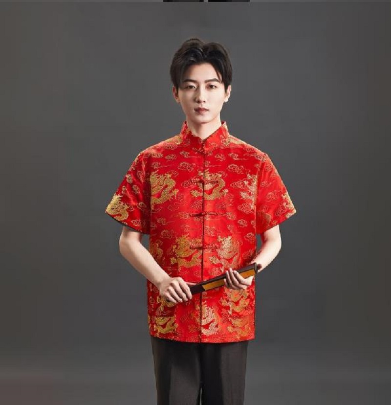 Nouveau T-shirt Tang en satin  - Mens Satin Silk Dress Shirt avis et prix