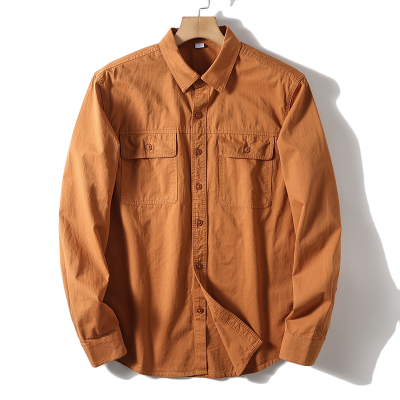 Chemise rétro à manches longue - Oxford Cotton Casual Shirt Business avis et prix