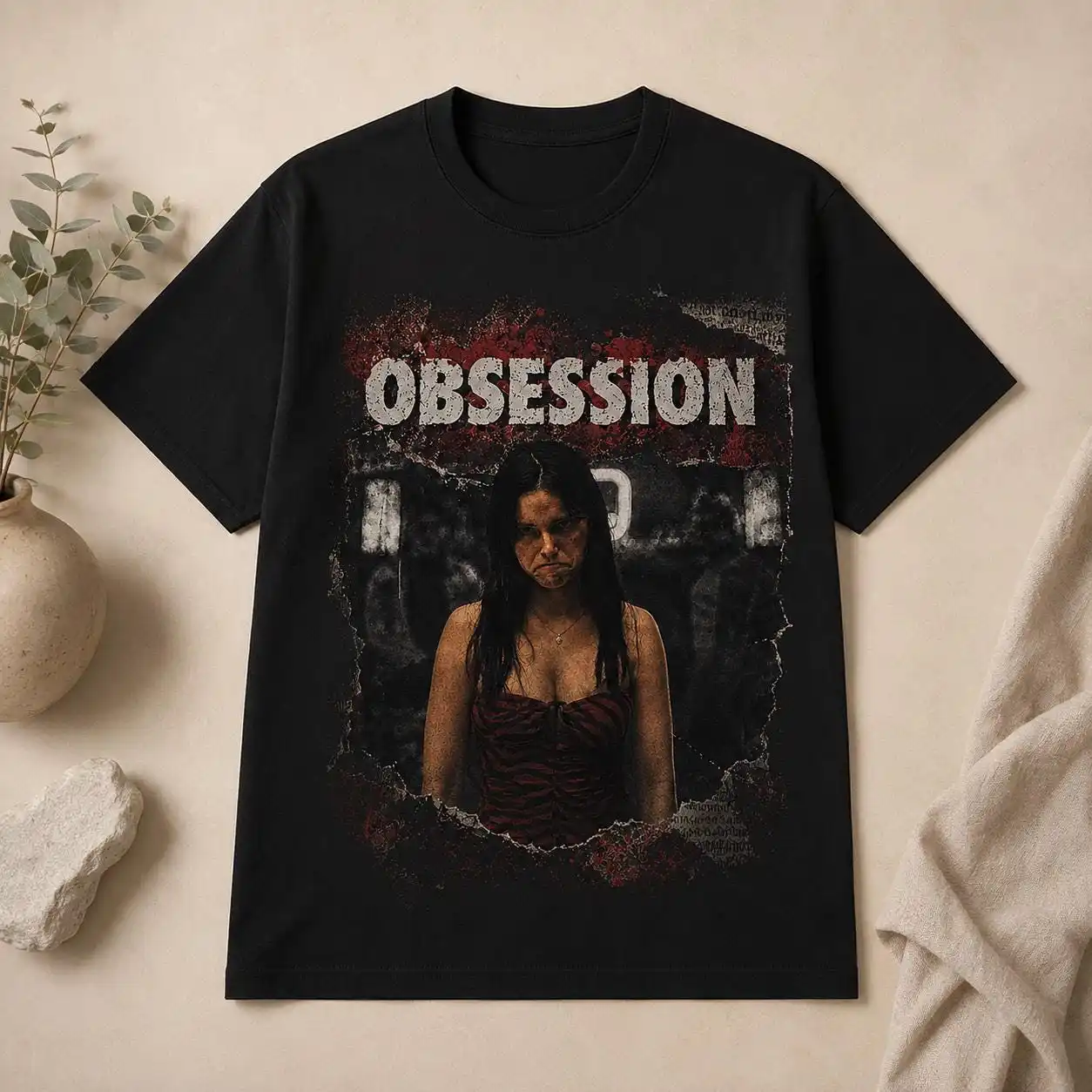 T-shirt graphique Obsession, t - Acid Wash Vintage Graphic T Shirt avis et prix